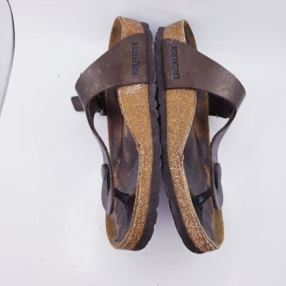 Birkenstock Gizeh Brown Slip On Leather Thong Sandals Women's Size 6 - Picture 8 of 12
